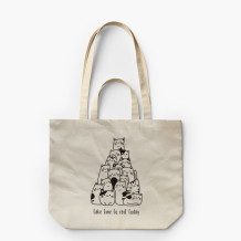 Torba płócienna z podwójnymi uszami, 38x42x10, Take time to rest