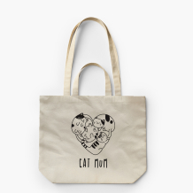 Torba płócienna z podwójnymi uszami, 38x42x10, Cat mum