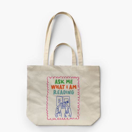 Torba płócienna z podwójnymi uszami, 38x42x10, Ask me