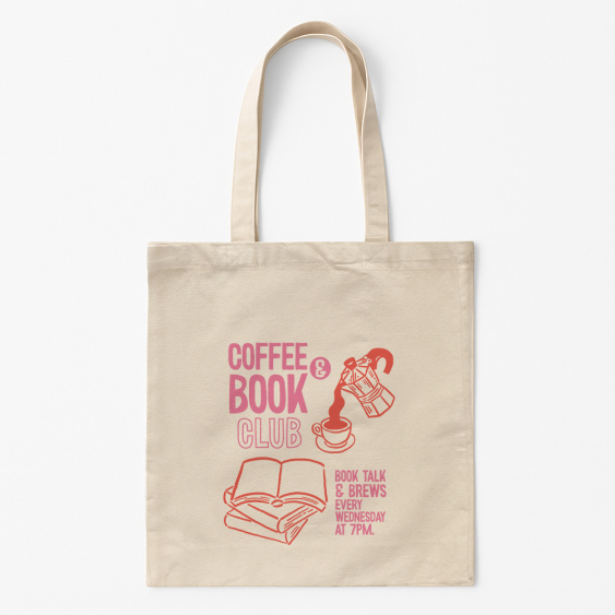 Torba bawełniana, 38x42, Book club