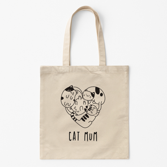 Torba bawełniana, 38x42, Cat mum