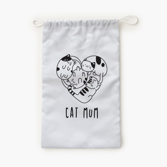 Worek na kapcie, 30x45, Cat mum