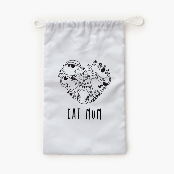 Worek na kapcie, 30x45, Cat mum 2