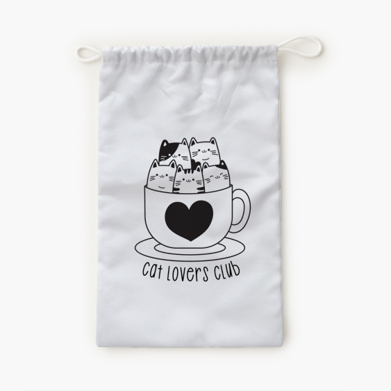 Worek na kapcie, 30x45, Cat lovers club