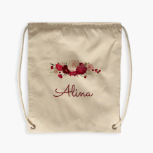 Plecak-worek, 38x46, Kwiaty z imieniem