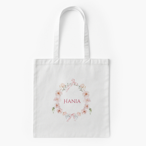 Torba bawełniana, 38x46, Wieniec z napisem