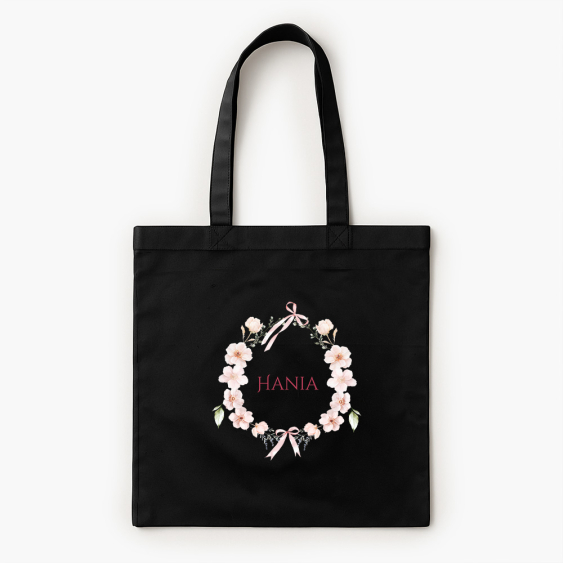 Torba bawełniana, 38x42, Wieniec z napisem