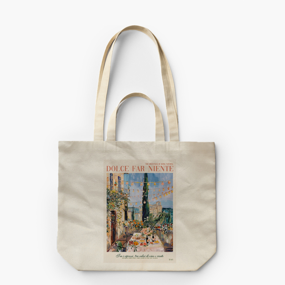 Torba płócienna z podwójnymi uszami, 38x42x10, Toskania