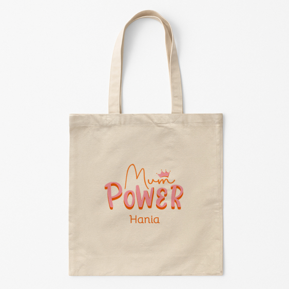Torba bawełniana, 38x42, Mum power