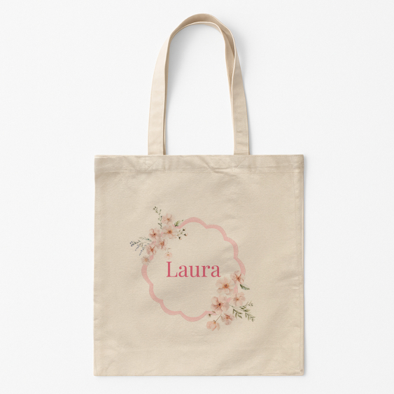 Torba bawełniana, 38x42, Wianuszek z imieniem
