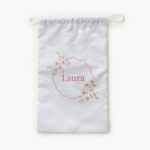 Worek na kapcie, 30x45, Wianuszek z imieniem