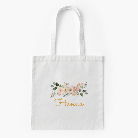 Torba bawełniana, 38x46, Botaniczny z imieniem