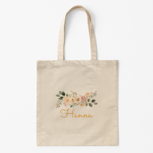 Torba bawełniana, 38x42, Botaniczny z imieniem