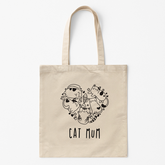 Torba bawełniana, 38x42, Cat mum 2