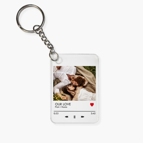 Brelok Our favourite song, 4x6 cm