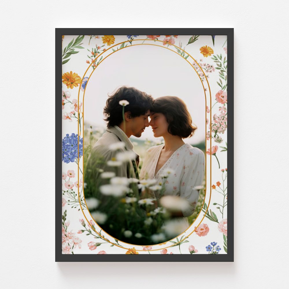 Plakat, Delicate spring z czarną ramką, 21x30