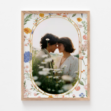 Plakat, Delicate spring z dębową ramką, 21x30