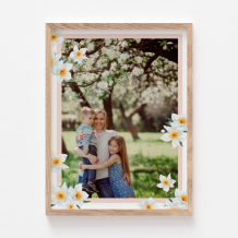 Plakat, Flowers for you z dębową ramką, 21x30