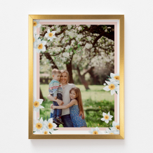 Plakat, Flowers for you ze złotą ramką, 21x30