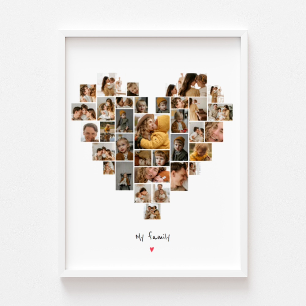 Plakat, Insta Serce z białą ramką, 30x40