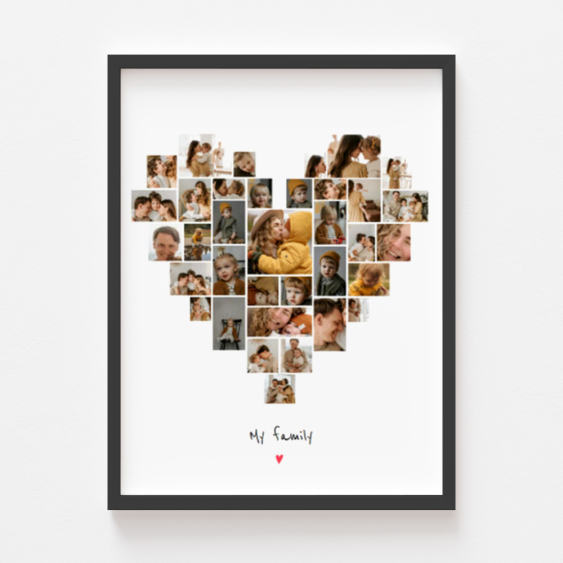 Plakat, Insta Serce z czarną ramką, 20x30