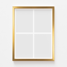 Plakat, Twój plakat, 4 elementy z ramką złotą, 21x30