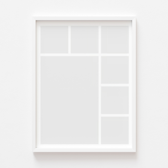 Plakat, Twój plakat, 7 elementów z ramką białą, 21x30