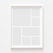 Plakat, Twój plakat, 7 elementów z ramką białą, 21x30