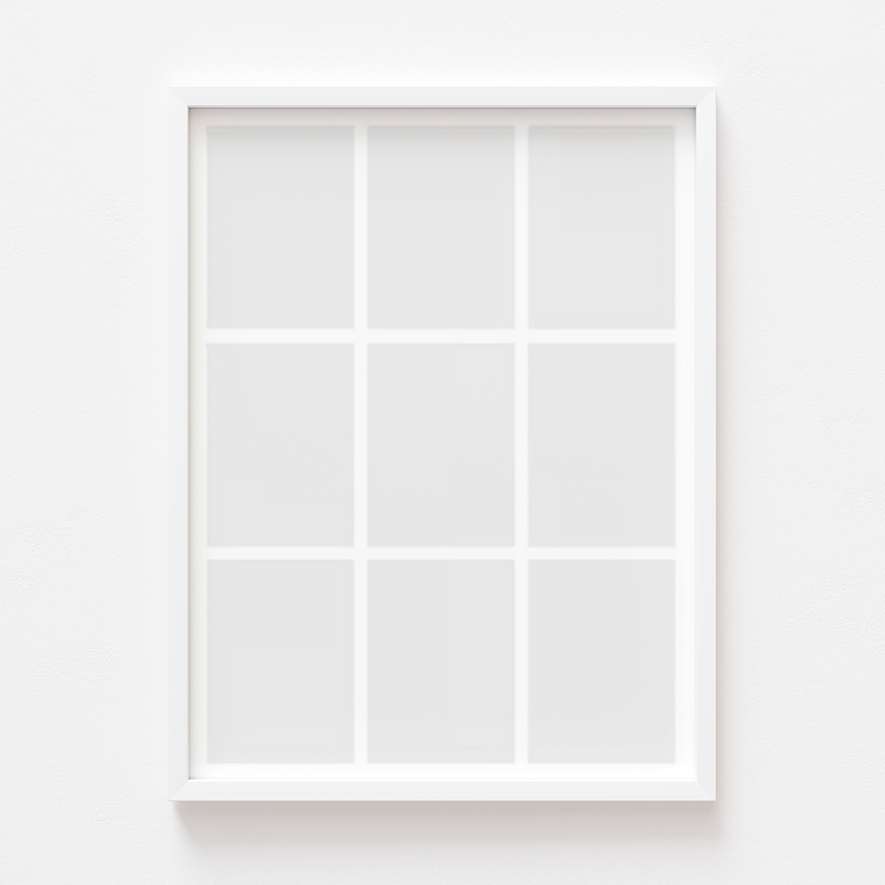 Plakat, Twój plakat, 9 elementów z ramką białą, 21x30