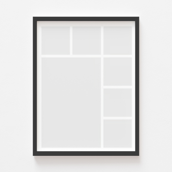 Plakat, Twój plakat, 7 elementów z ramką czarną, 21x30