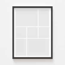 Plakat, Twój plakat, 7 elementów z ramką czarną, 21x30