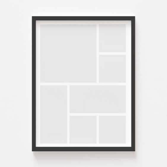 Plakat, Twój plakat, 7 elementów z ramką czarną, 21x30