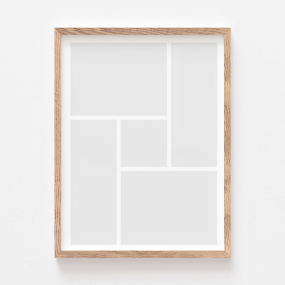 Plakat, Twój plakat, 5 elementów z ramką dębową, 21x30