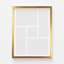 Plakat, Twój plakat, 5 elementów z ramką złotą, 21x30