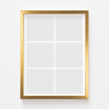 Plakat, Twój plakat, 6 elementów z ramką złotą, 21x30