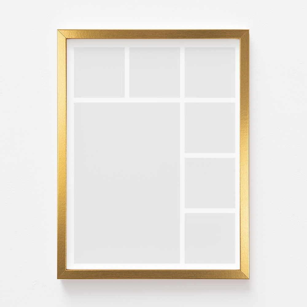 Plakat, Twój plakat, 7 elementów z ramką złotą, 21x30