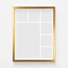 Plakat, Twój plakat, 7 elementów z ramką złotą, 21x30