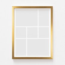 Plakat, Twój plakat, 7 elementów z ramką złotą, 21x30