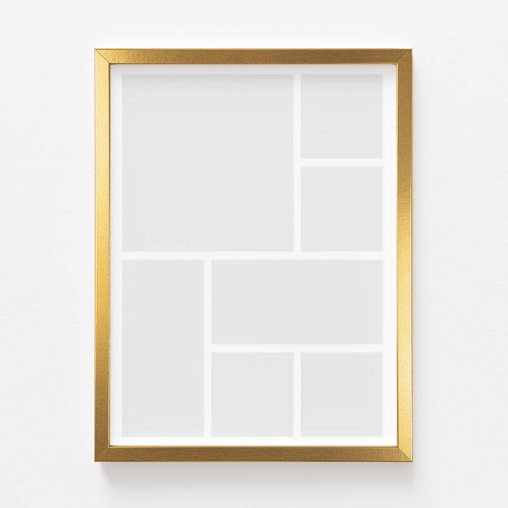 Plakat, Twój plakat, 7 elementów z ramką złotą, 21x30