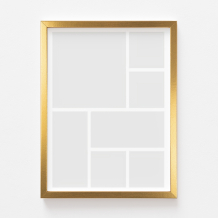 Plakat, Twój plakat, 7 elementów z ramką złotą, 21x30