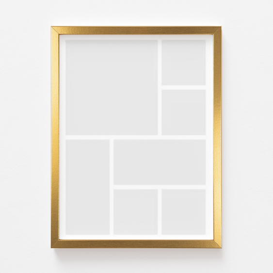 Plakat, Twój plakat, 7 elementów z ramką złotą, 21x30