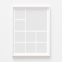 Plakat, Twój plakat, 9 elementów z ramką białą, 21x30