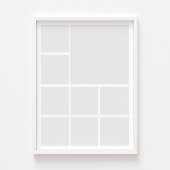 Plakat, Twój plakat, 9 elementów z ramką białą, 21x30