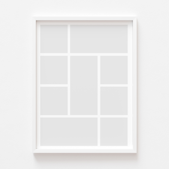 Plakat, Twój plakat, 9 elementów z ramką białą, 21x30