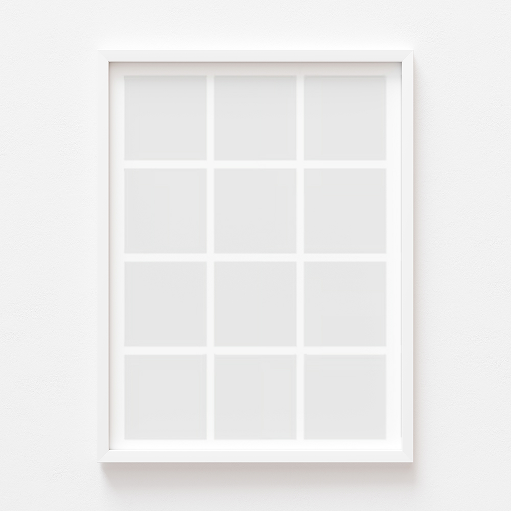 Plakat, Twój plakat, 12 elementów z ramką białą, 21x30