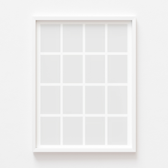 Plakat, Twój plakat, 16 elementów z ramką białą, 21x30