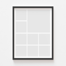 Plakat, Twój plakat, 9 elementów z ramką czarną, 21x30