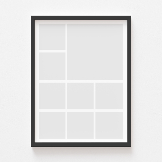 Plakat, Twój plakat, 9 elementów z ramką czarną, 21x30