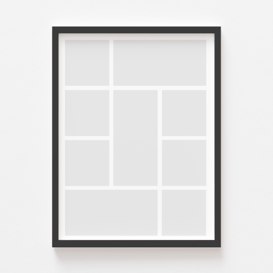 Plakat, Twój plakat, 9 elementów z ramką czarną, 21x30