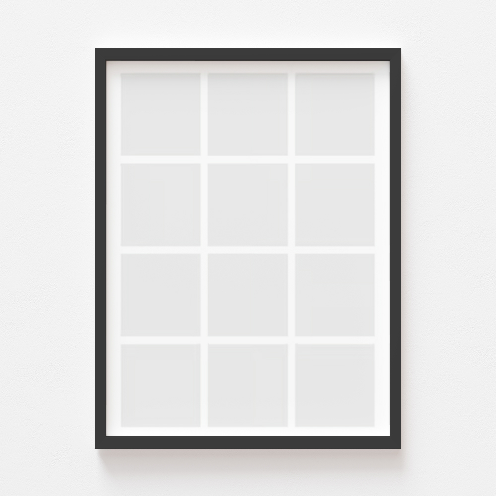 Plakat, Twój plakat, 12 elementów z ramką czarną, 21x30